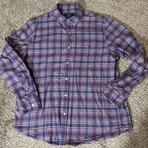 Vineyard Vines Shirt Mens Large Plaid Slim Fit Tucker Long Sleeve Button Down